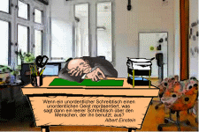 Wenn ein unordentlicher Schreibtisch einen unordentlichen Geist represäntiert, was sagt dann ein leerer Schreibtisch über den Menschen, der ihn benutzt aus?