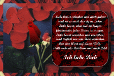 Liebe heisst schenken und auch geben; Und sei es auch das eig'ne Leben.Liebe heisst, ohne viel zu fragen, füreinander jedes Kreuz zu tragen. Liebe heisst verstehen und verzeihn; Und täglich neu s....