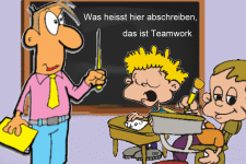 Was heisst hier abschreiben, das ist Teamwork.