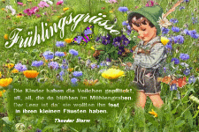 Die Kinder haben die Veilchen gepflückt, all, all, die da blühlten im Mühlengragen. Der Lenz ist da, sie wollten ihn fest in ihren kleinen Fäusten haben.