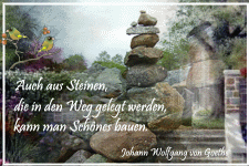 Auch aus Steinen, die in den Weg gelegt werden, kann man Schönes bauen.