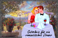 Gutschein für ein romantisches Dinner.