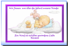 Wir freuen uns über die Geburt unseres Kindes - ein Kind ist sichtbar gewordene Liebe