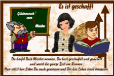 Du darfst dich Meister nennen, du hast geschuftet und geackert und warst die ganze Zeit am Rennen. Nun sollst den Lohn du auch geniessen und die das Leben stark versüssen.