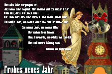 Das alte Jahr vergangen ist, das neue Jahr beginnt. Wir danken Gott für diese Frist, wohl uns, dass wir noch sind! Wir sehn aufs alte Jahr zurück und haben neuen Mut. Ein neues Jahr, ein neues ......