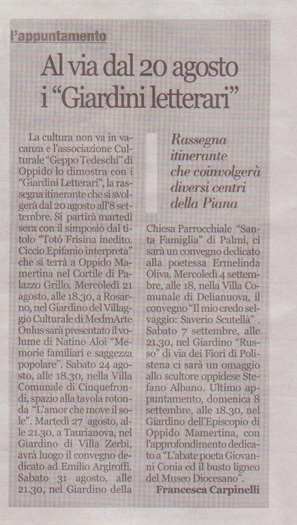 L'Ora della Calabria del 19 agosto 2013