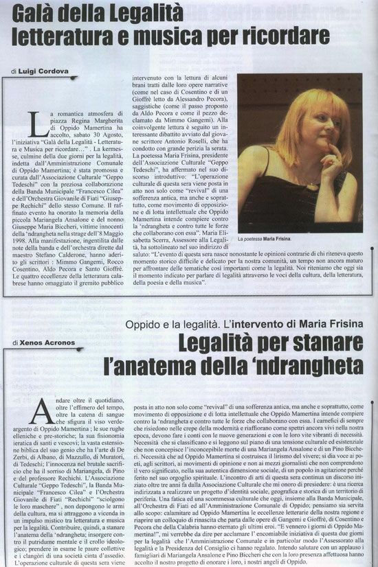 Corriere della Piana, 10 novembre 2014