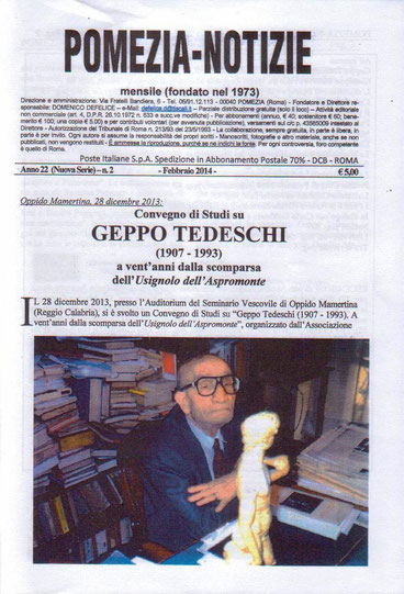 copertina di Pomezia- Notizie , Febbraio 2014