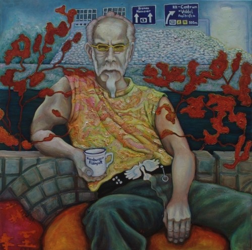 Jürgen · 2010, Acryl, Öl auf Leinen, 80 x 80 cm