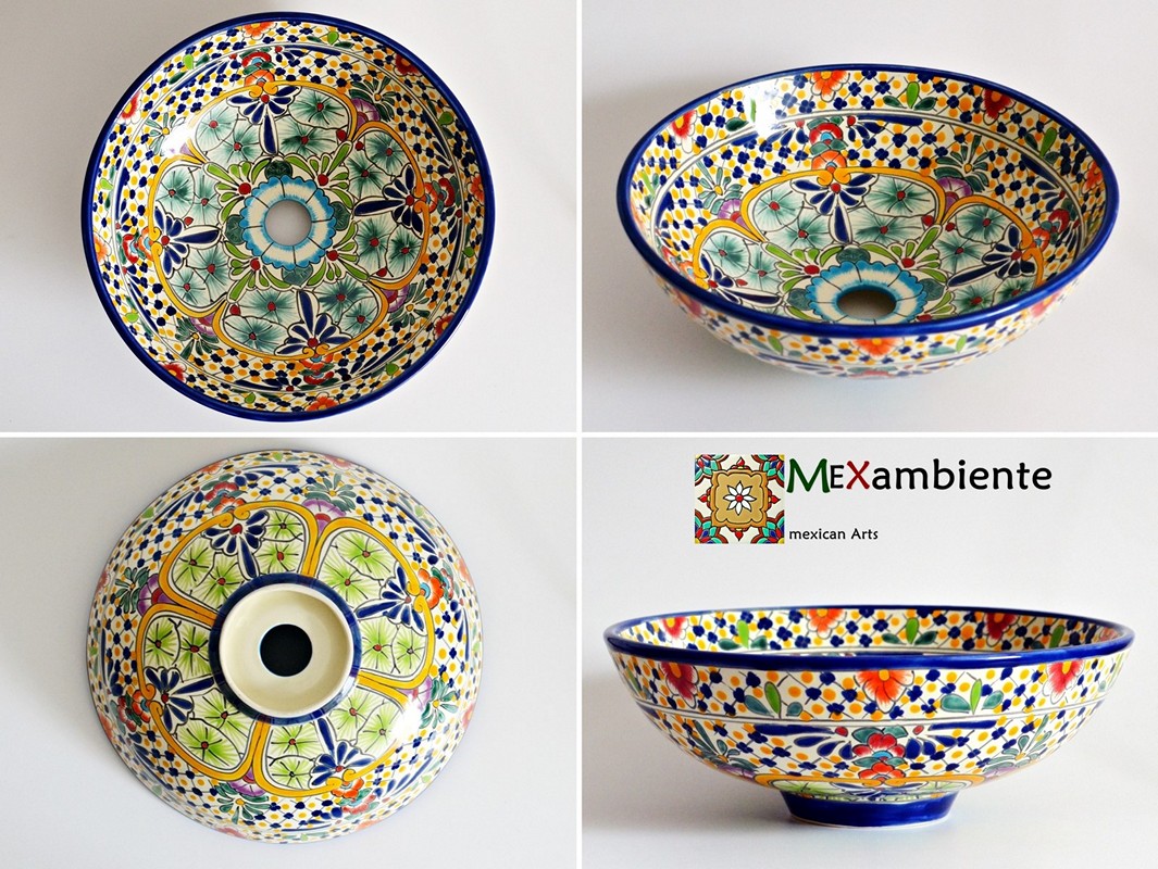 Gäste-WC Kleines Aufsatzwaschbecken CARIBE - MEX2 aus Mexiko