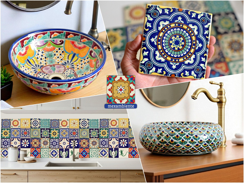 Bunte Fliesen und Waschbecken direkt aus Mexiko