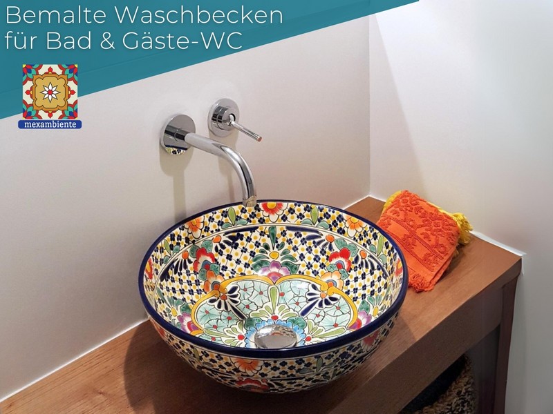 Mexiko Waschbecken für Bad und Gäste Toilette