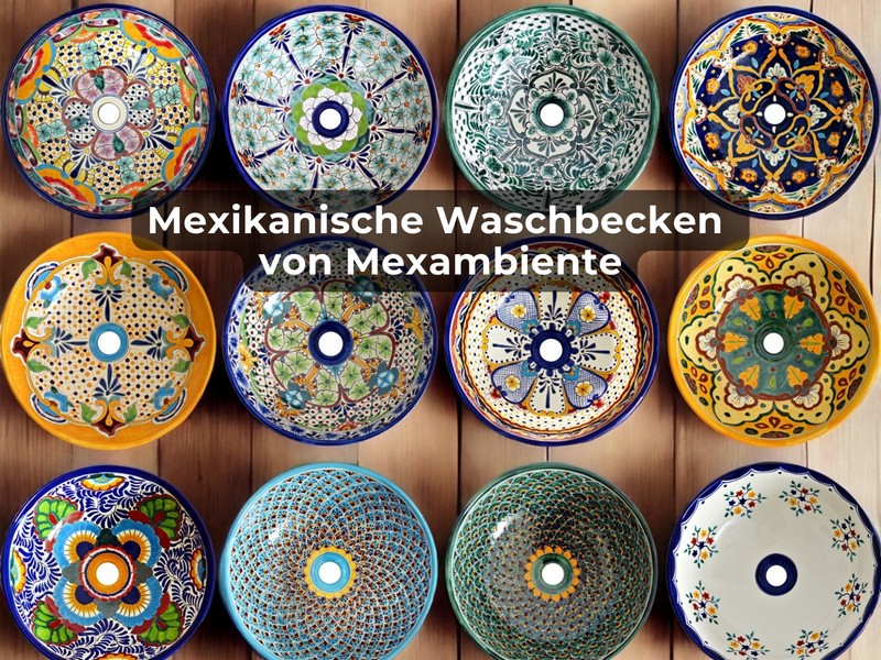Bunte Mexikanische Waschbecken von Mexambiente