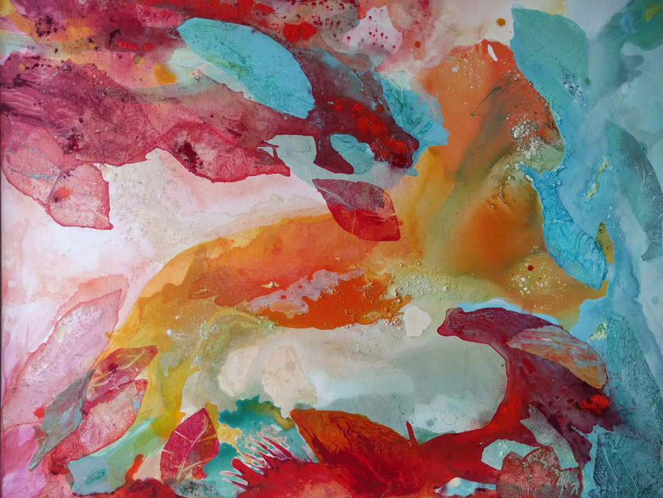 Bukela, 80 x 100 cm, Mischtechnik auf Leinwand, 2017 - Caroline Baum