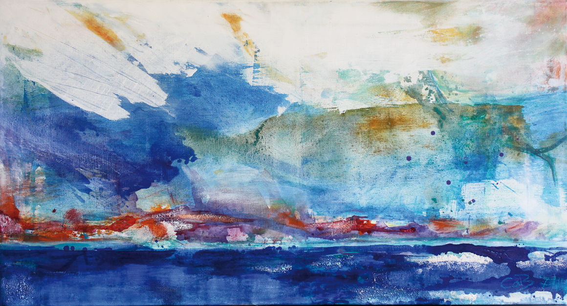 El cielo, Mischtechnik, 80 x 150 cm, 7 /15 - Caroline Baum