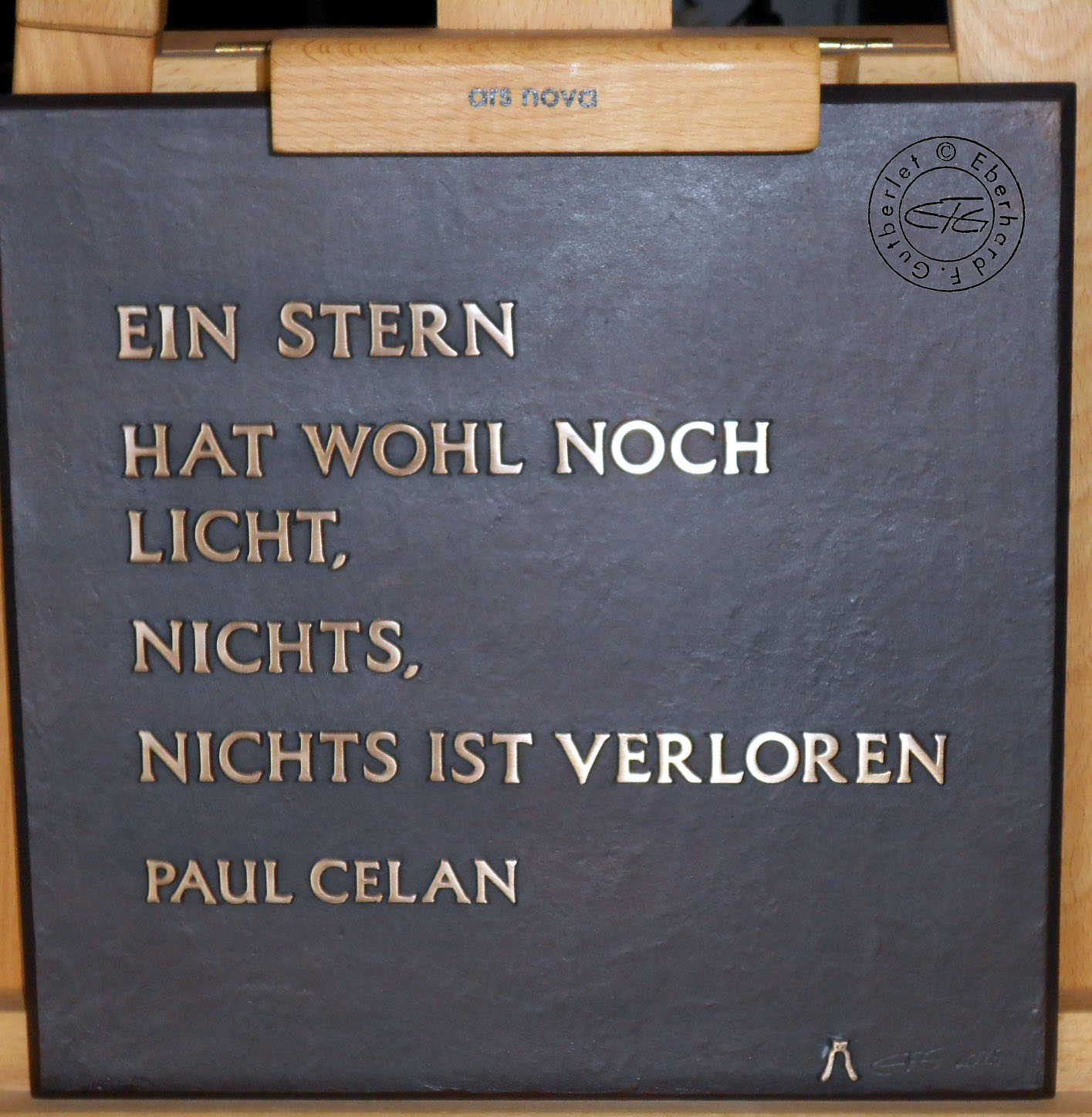 Ein Stern…-Tafel, Bronzeguss, Höhe 310 mm x Breite 310 mm, 2025