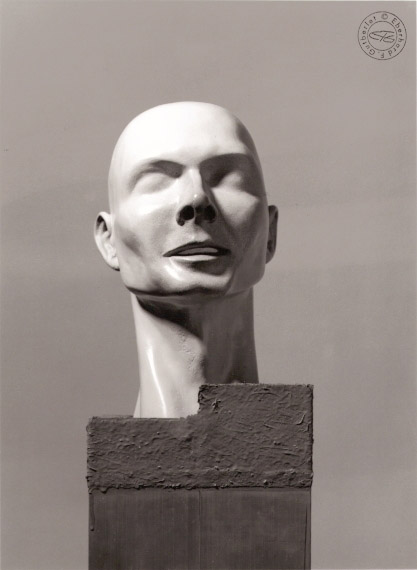 Kalter Kopf - Polyester/Aluminium, Höhe 161 cm, 1980