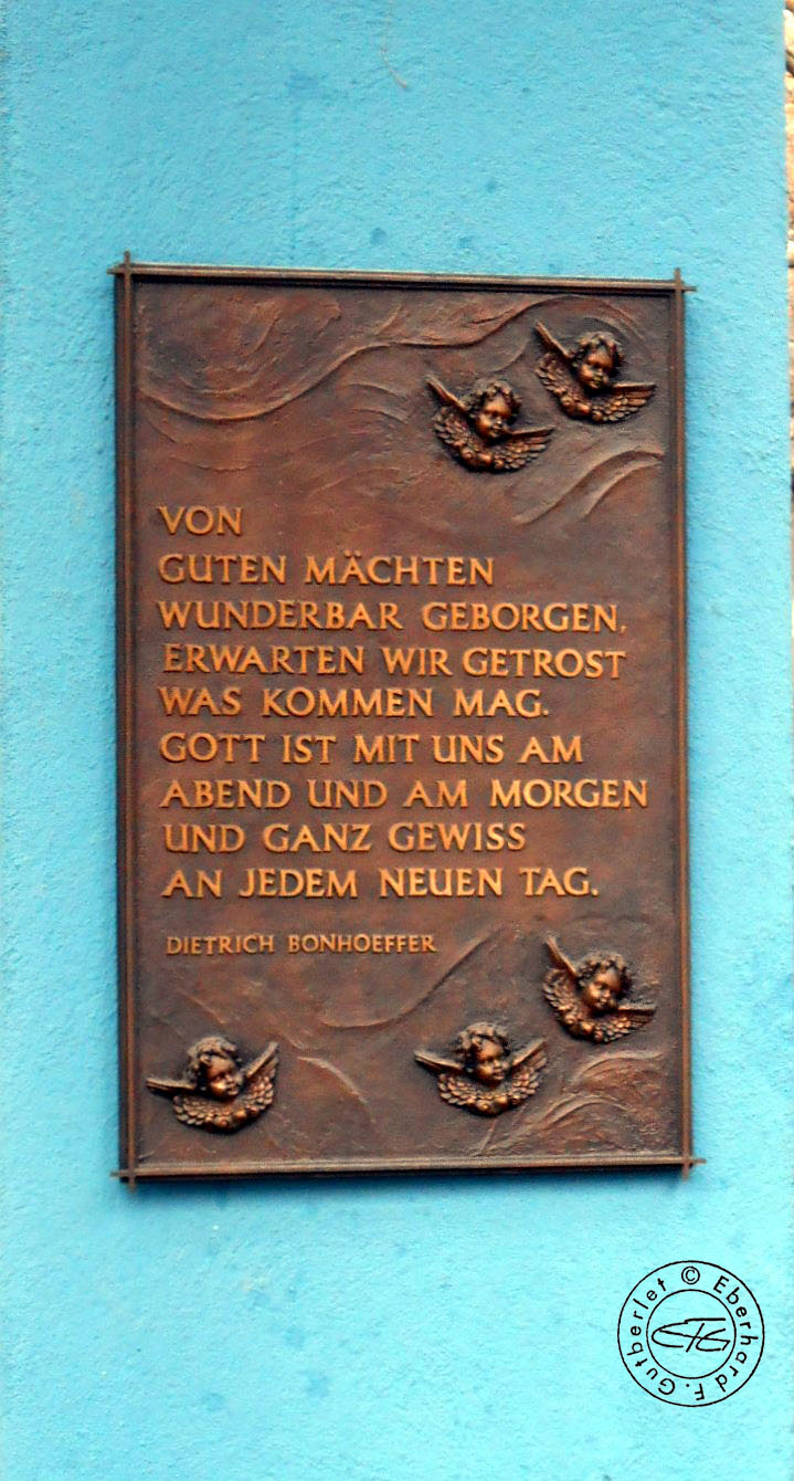Dietrich Bonhoeffer-Tafel, Bronzeguss, Höhe 750 mm x Breite 485 mm, 2024