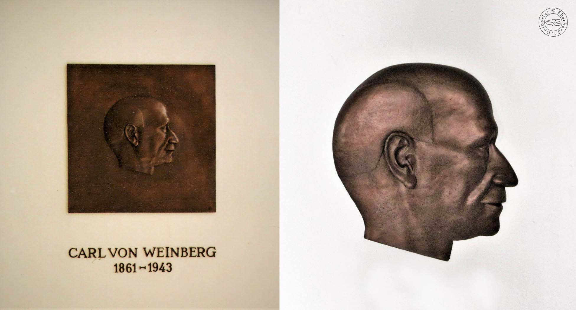 Carl von Weinberg - Bronze, Relief 50 cm x 50 cm, 2013