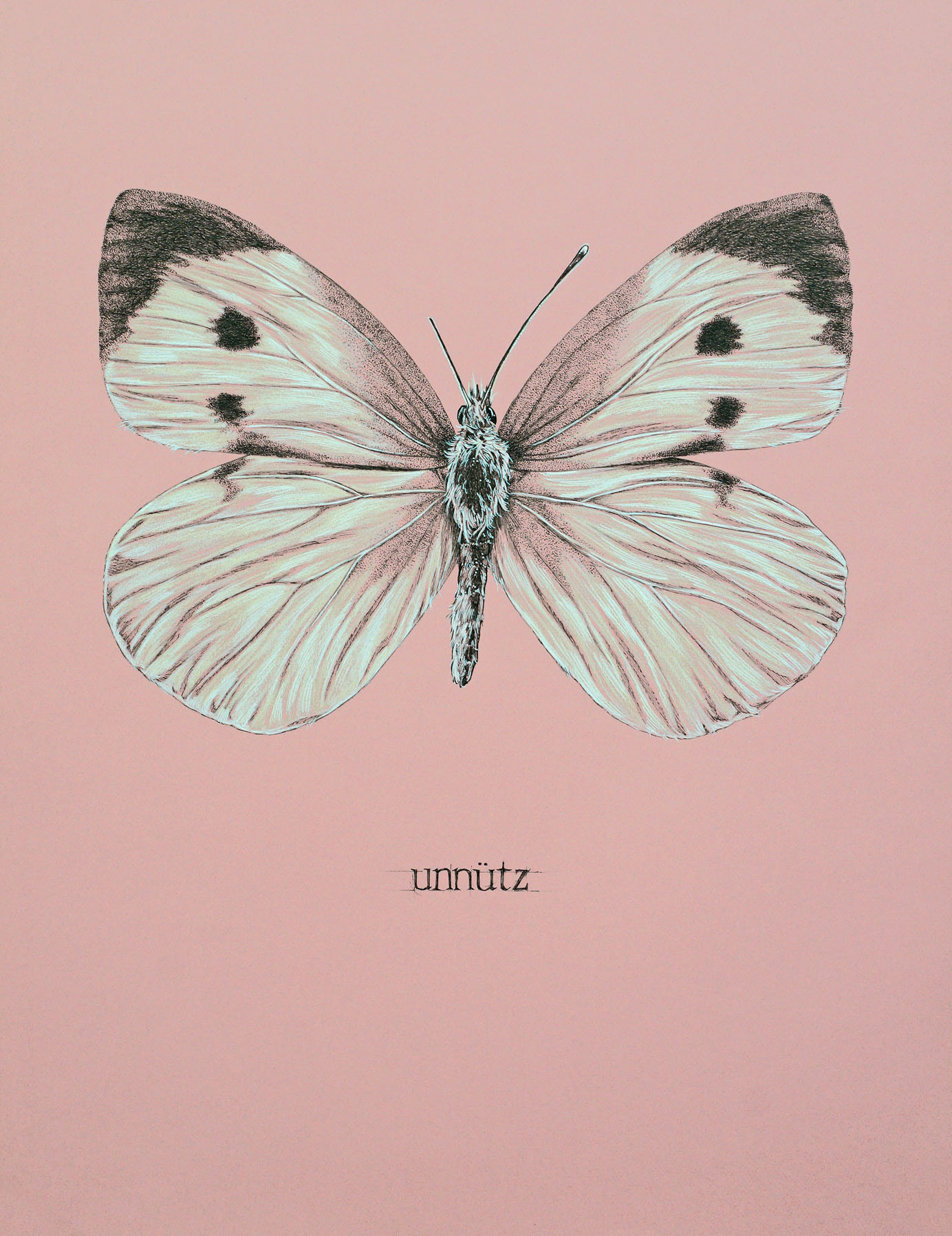 unnütz - Tusche und Pastell auf Papier, 64 x 48 cm, 2021