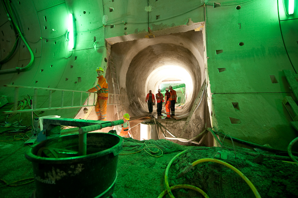 Tunnelbau fotografiert für PORR - © Dirk Brzoska 