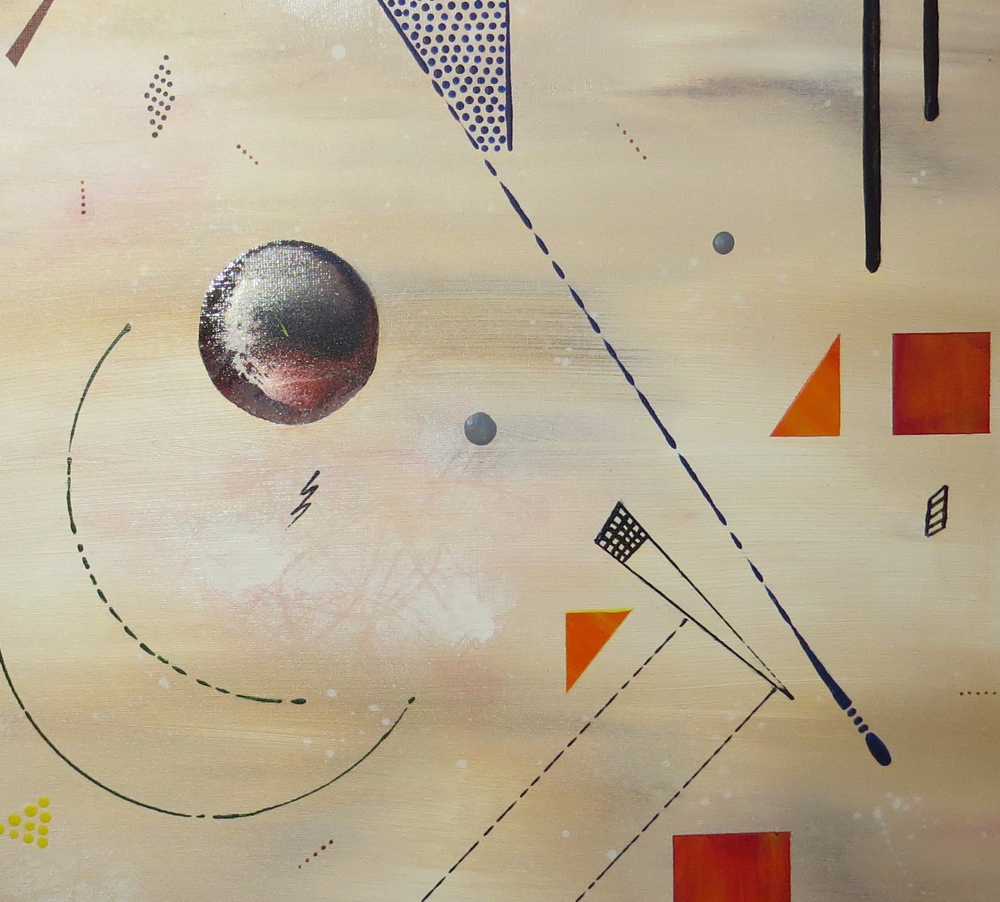 collusion zoom3 - daluz peinture abstraite abstraction