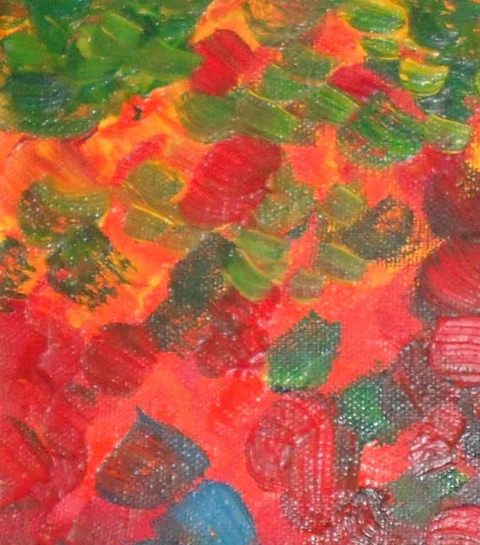 pré fleuri - zoom1, tableau abstrait