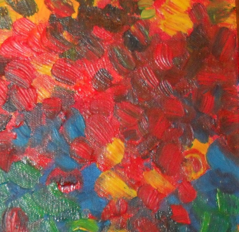 pré fleuri - zoom2, tableau abstrait