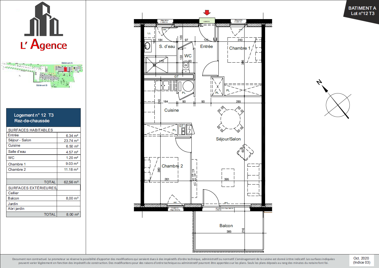 Appartement Neuf de type 3 à Vaux sur Mer