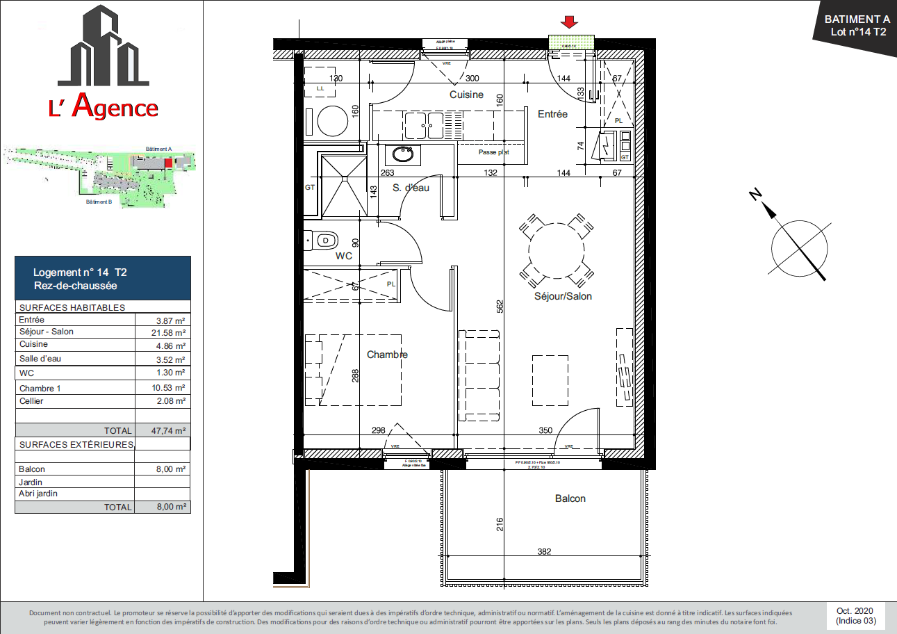 Appartement Neuf de type 2 à Vaux sur Mer