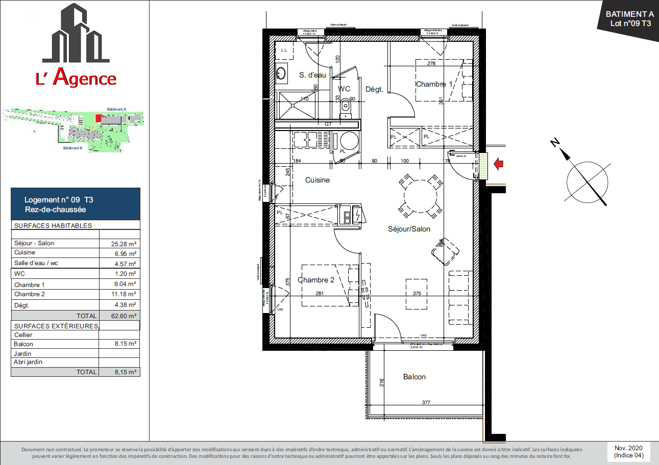 Appartement Neuf de type 3 à Vaux sur Mer