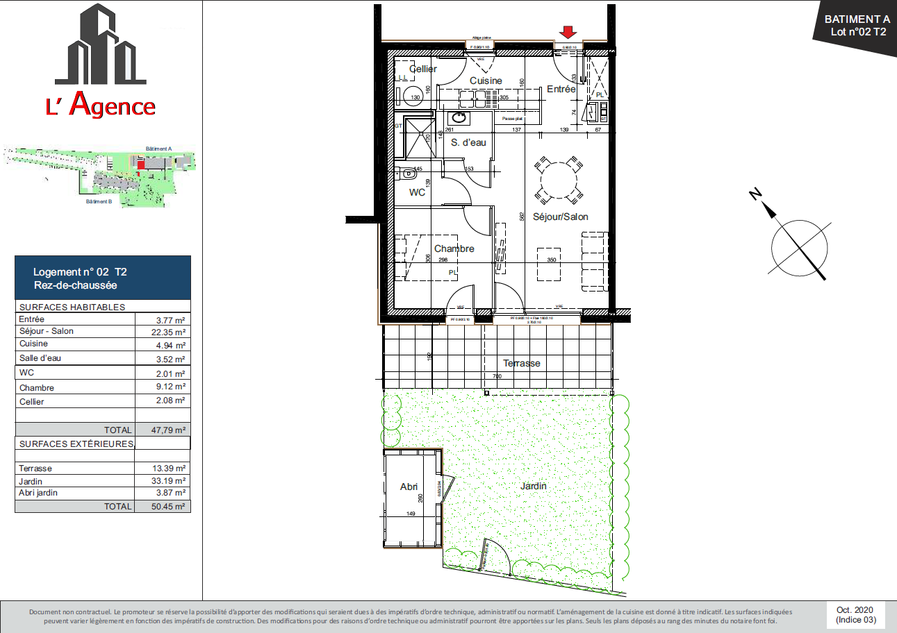 Appartement Neuf de type 2 à Vaux sur Mer