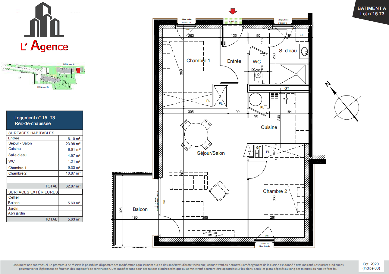 Appartement Neuf de type 3 à Vaux sur Mer