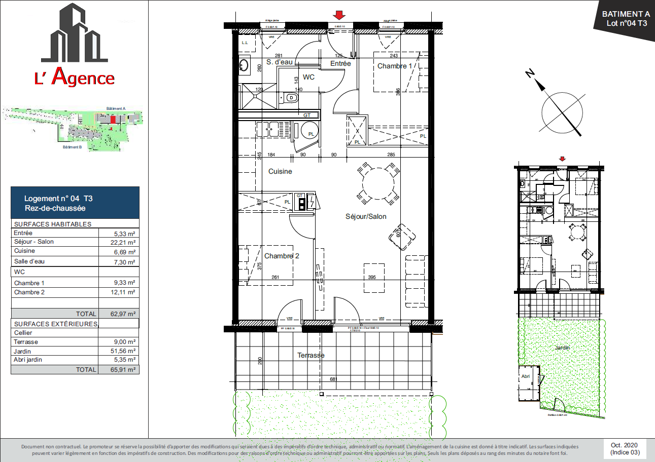 Appartement Neuf de type 3 à Vaux sur Mer