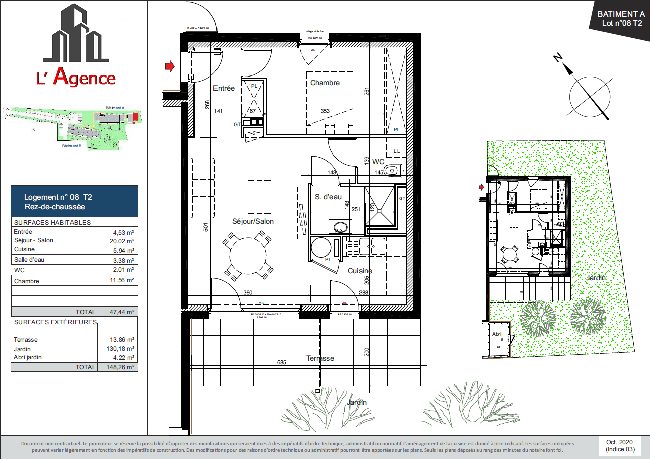 Appartement Neuf de type 2 à Vaux sur Mer