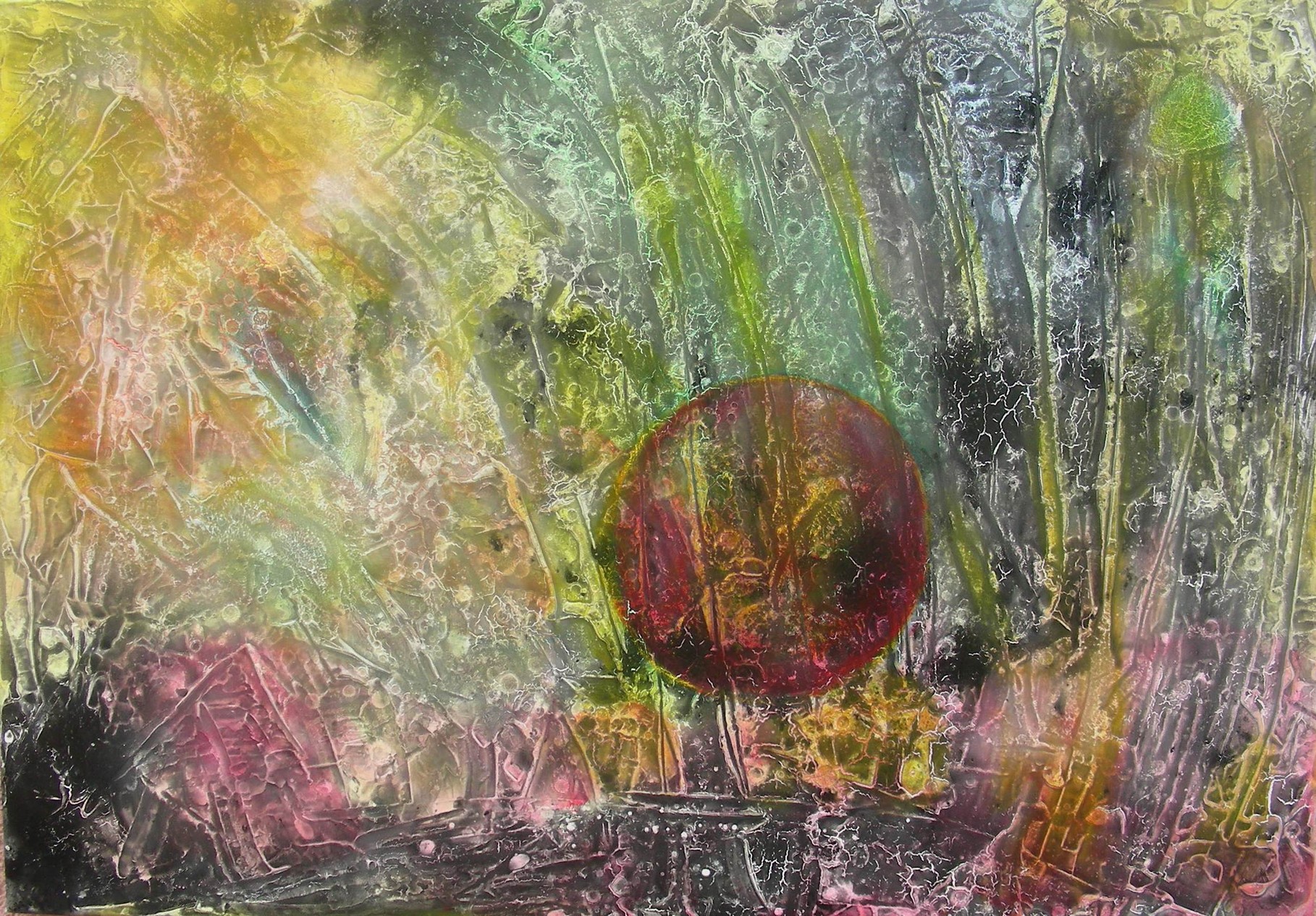 "Versuch einer Annäherung I" Acryl auf Leinwand 70x100x4cm
