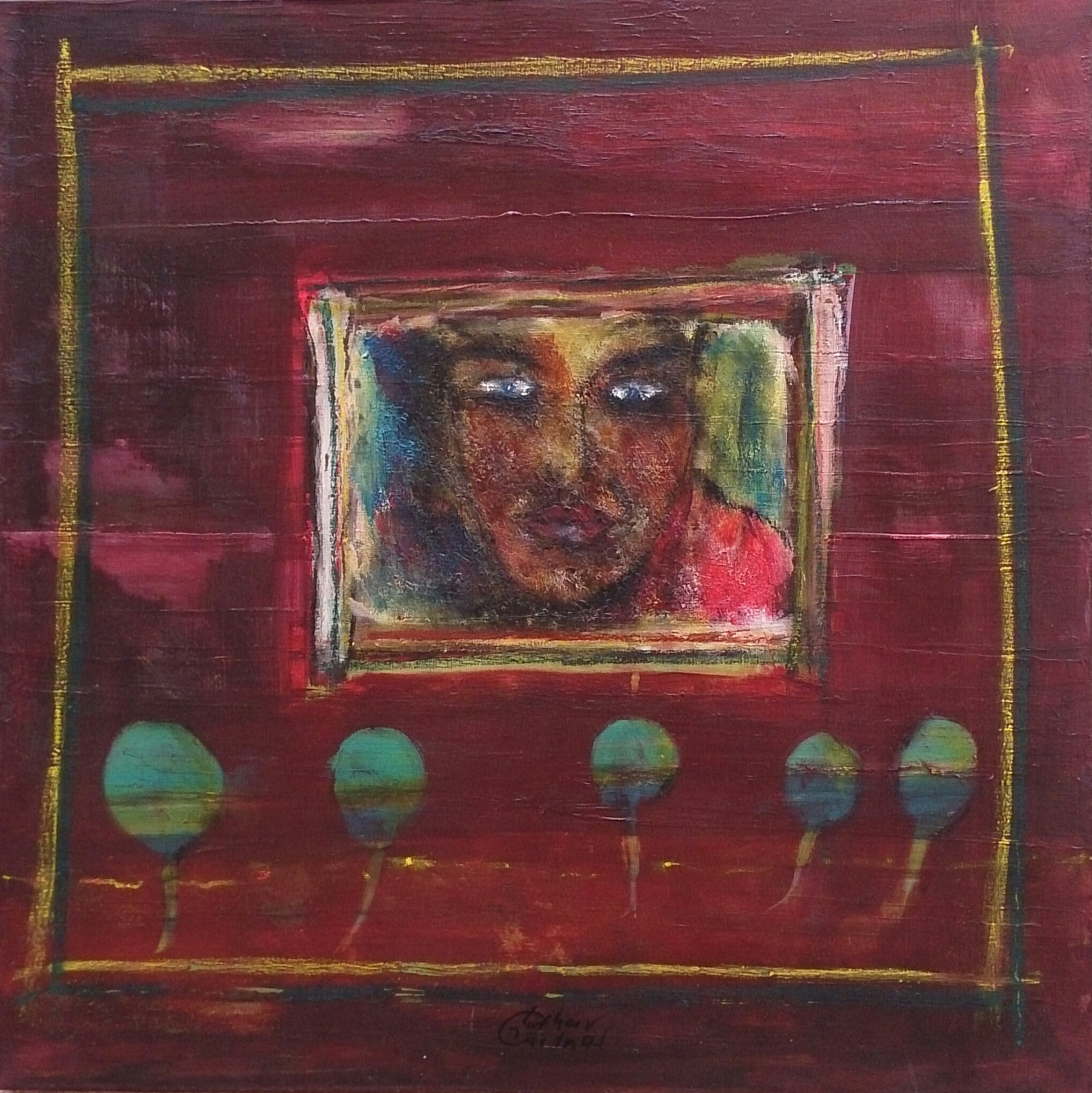 "Der Beobachter" Acryl auf Leinwand 80x80cm