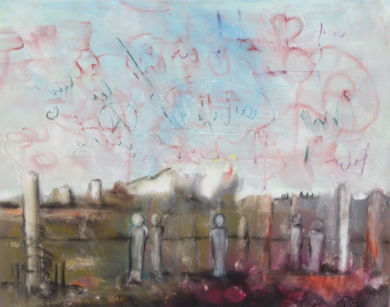 "Heimkehr II"  Acryl auf Leinwand 80x100x4cm