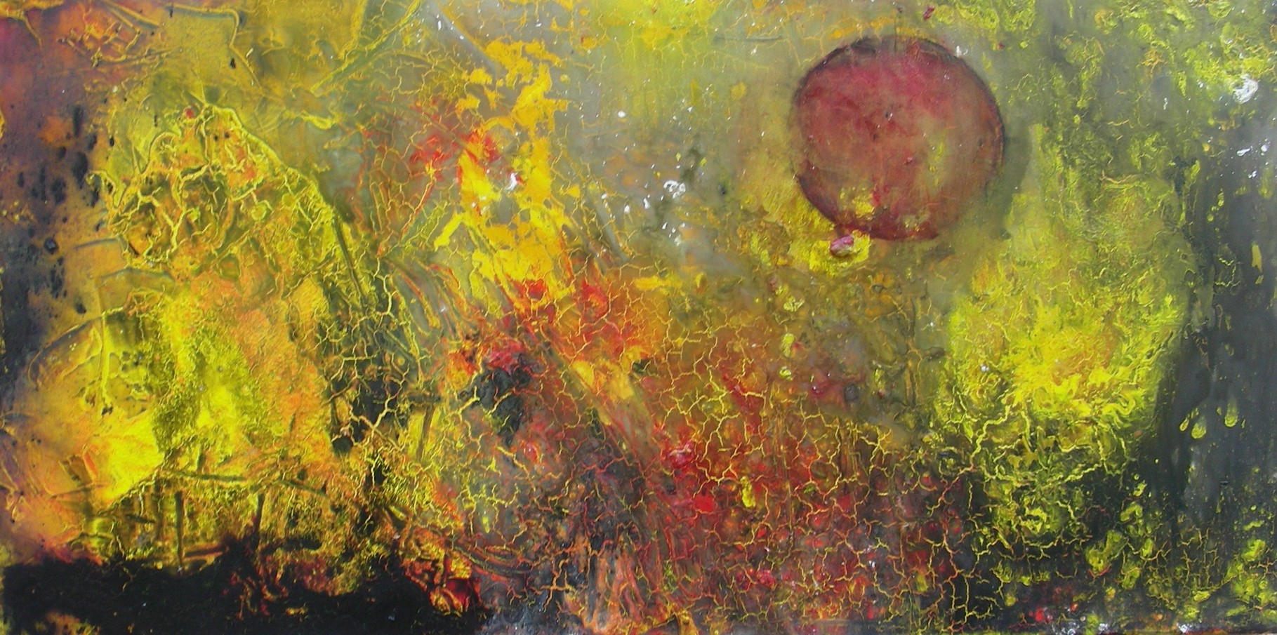 "Versuch einer Annäherung III" Acryl auf Leinwand 50x100x4cm