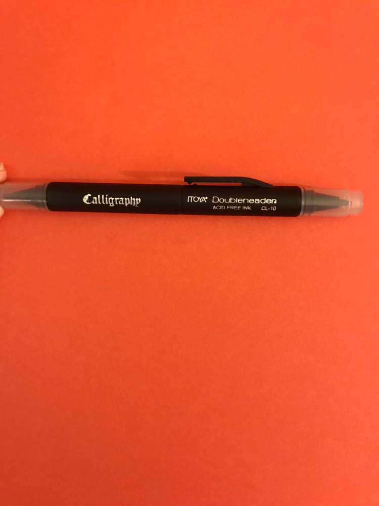 Itoya black calligraphy pen