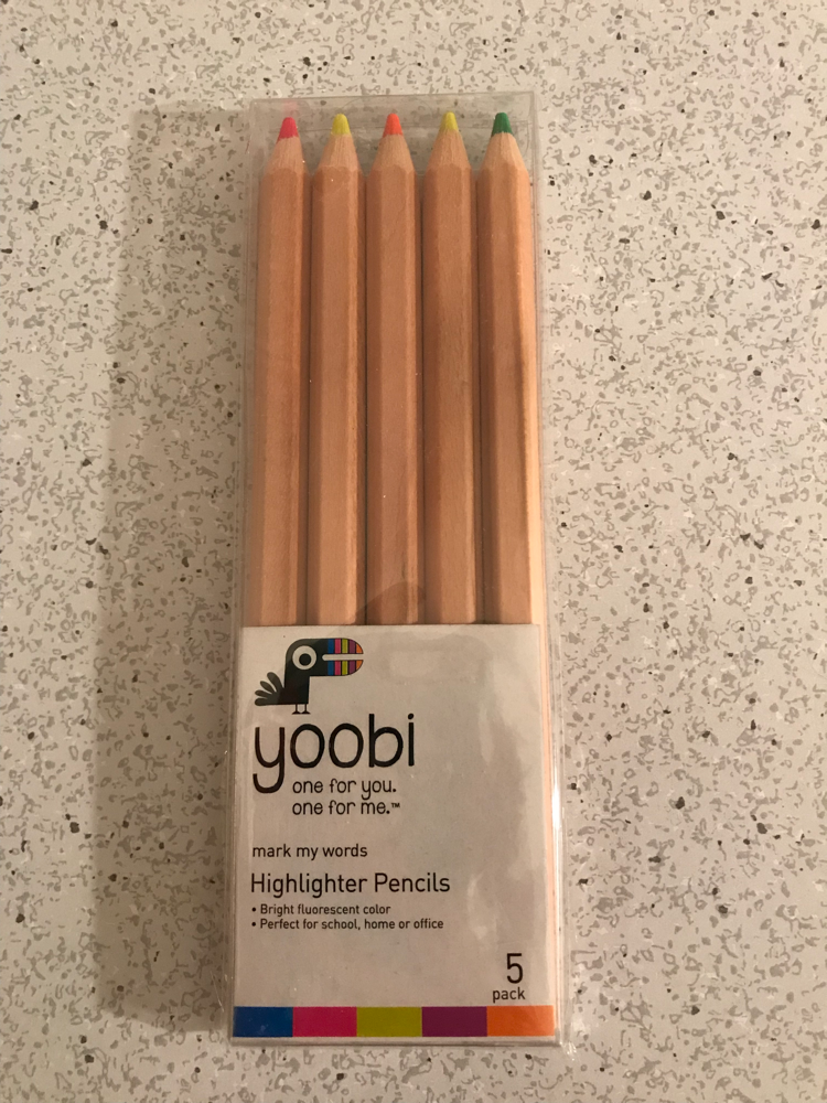 Yoobi 5 Pack Highlighter Pencils