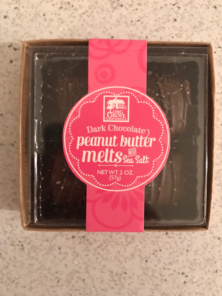 Long Grove Confectionery Co. Dark Chocolate Peanut Butter Melts With Sea Salt