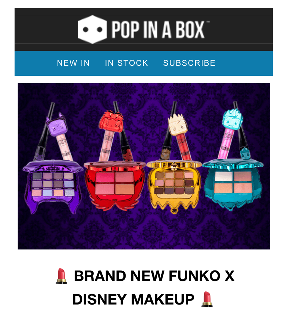 Pop in a box new funko X Disney makeup