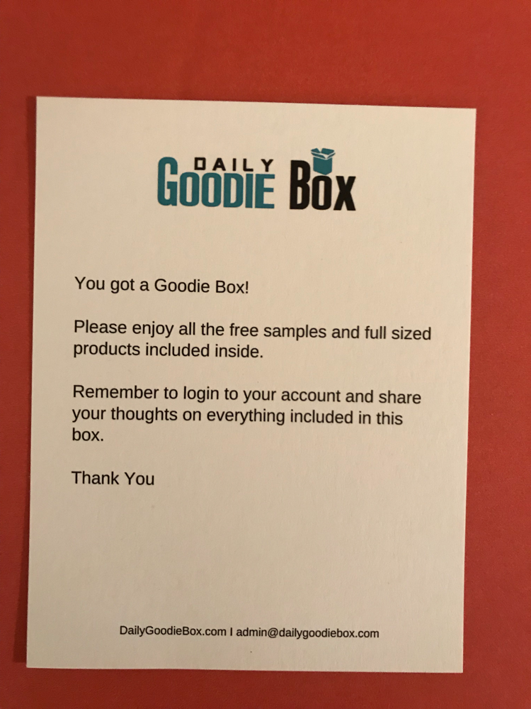Daily Goodie Box Letter