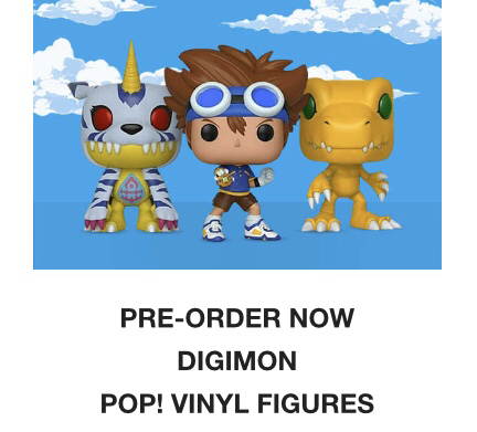 Pop In a box pre-order Digimon Pop! Vinyl figures