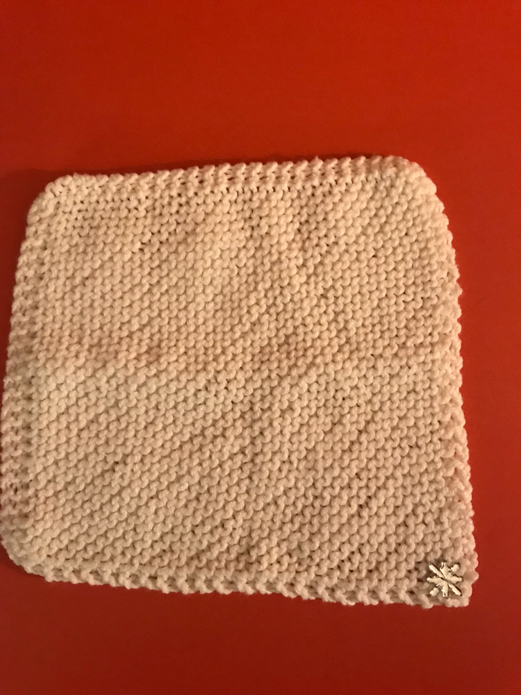 White Christmas Washcloth