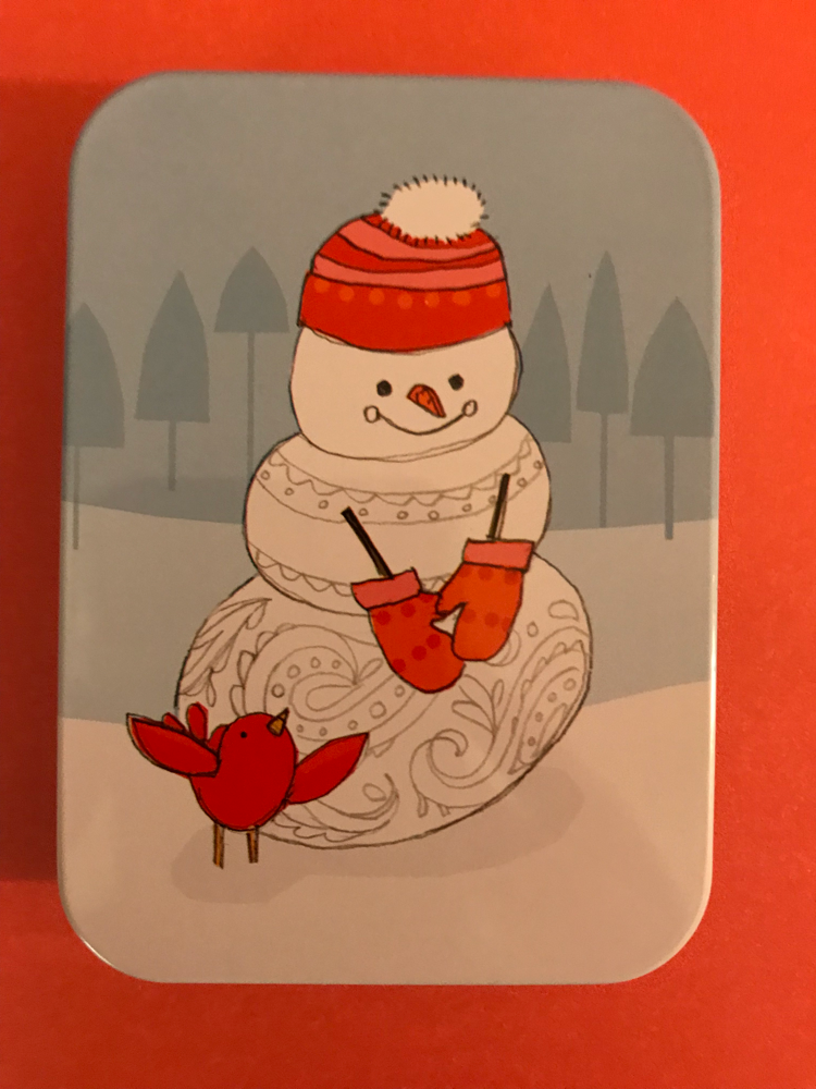 Festive snowman candle