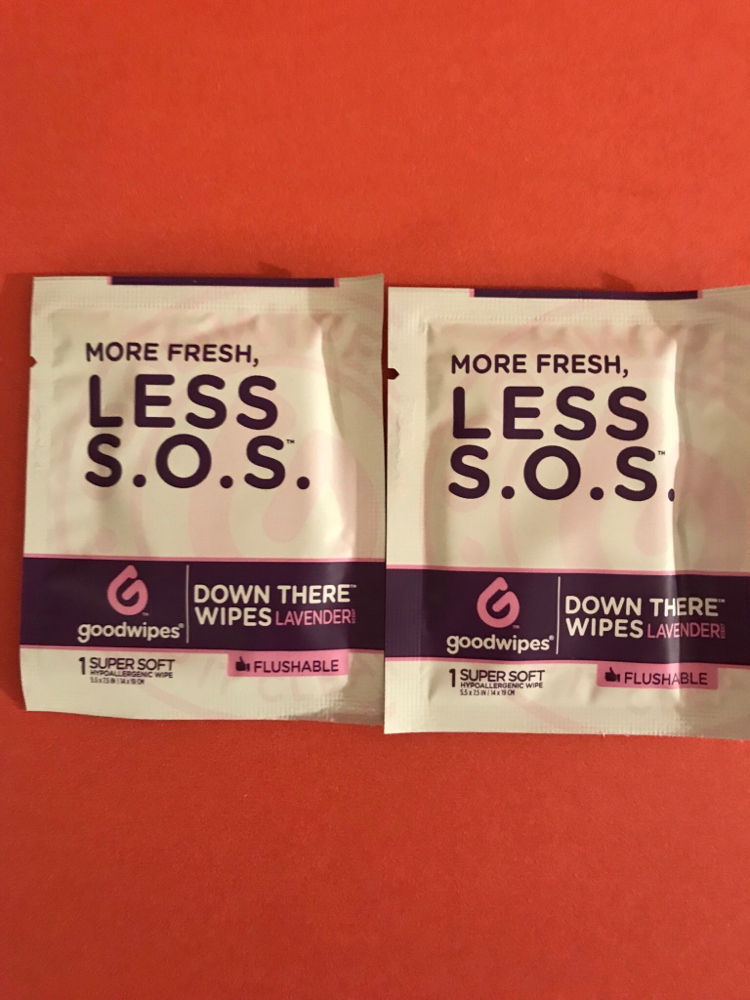 Goodwipes Down there wipes for gals Lavender scent