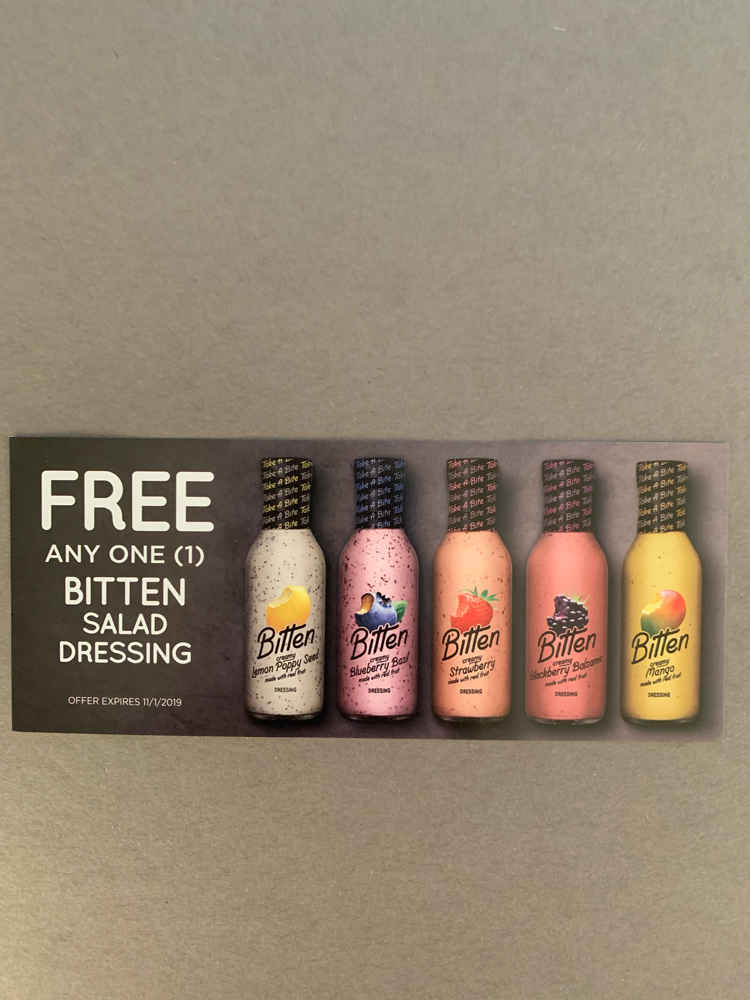 Free any one Bitten Salad Dressing