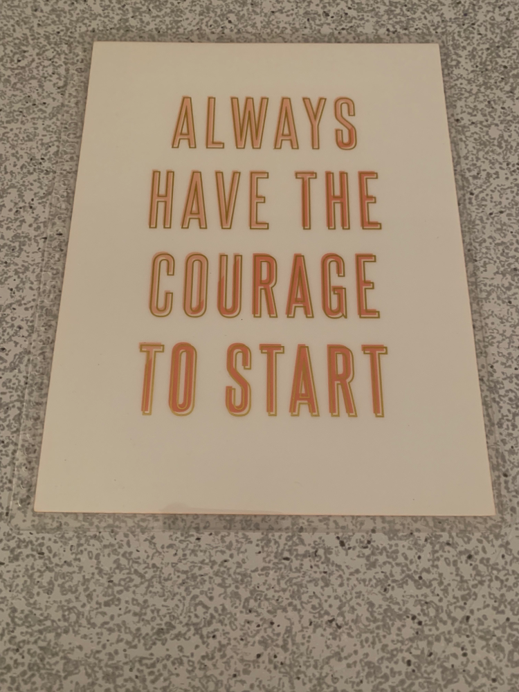 Interchangeable metallic quote cover